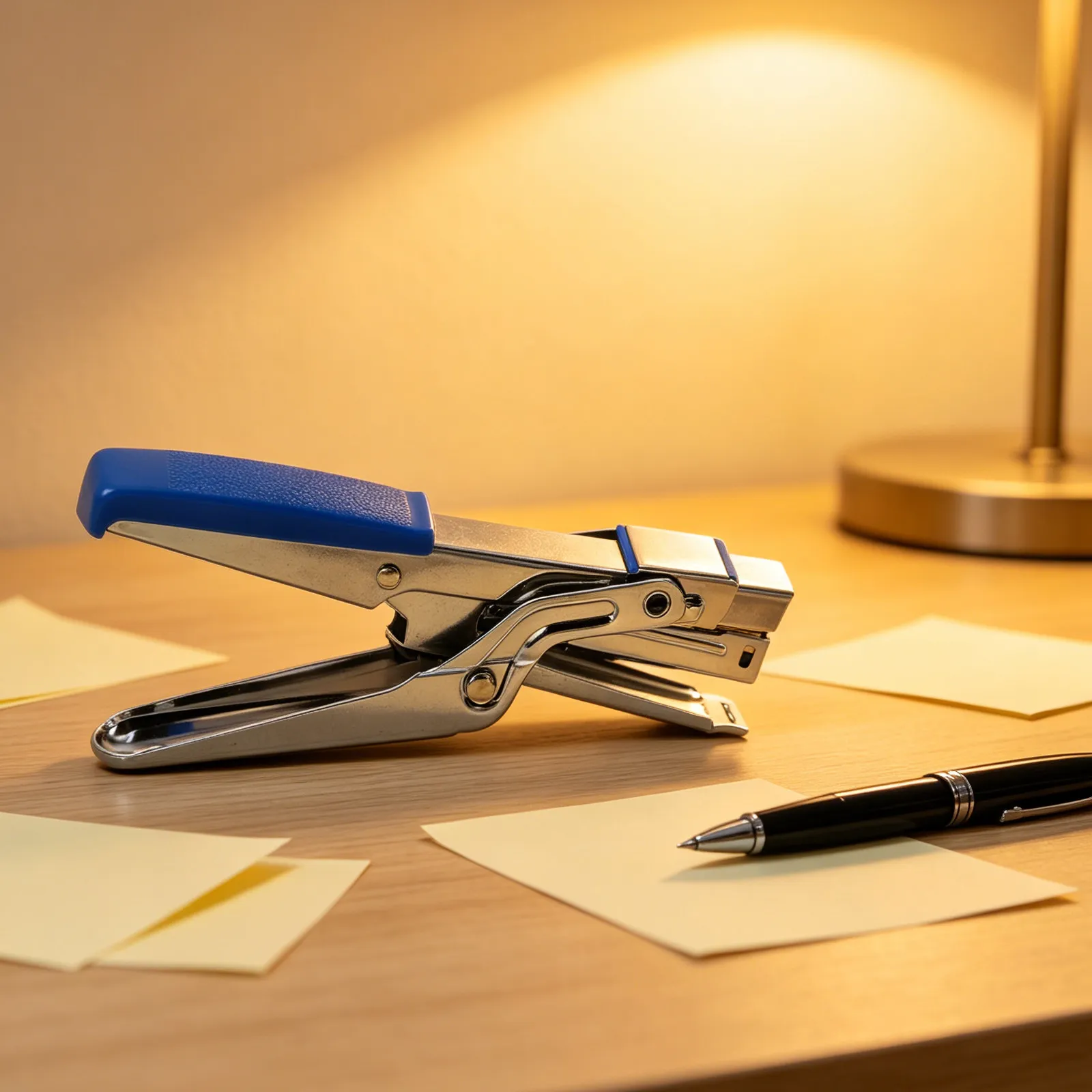 Heavy Duty Plier Stapler Handheld Desk Stapler Blue Capacity for School Office Crafting Teacher Use Travel Staplers