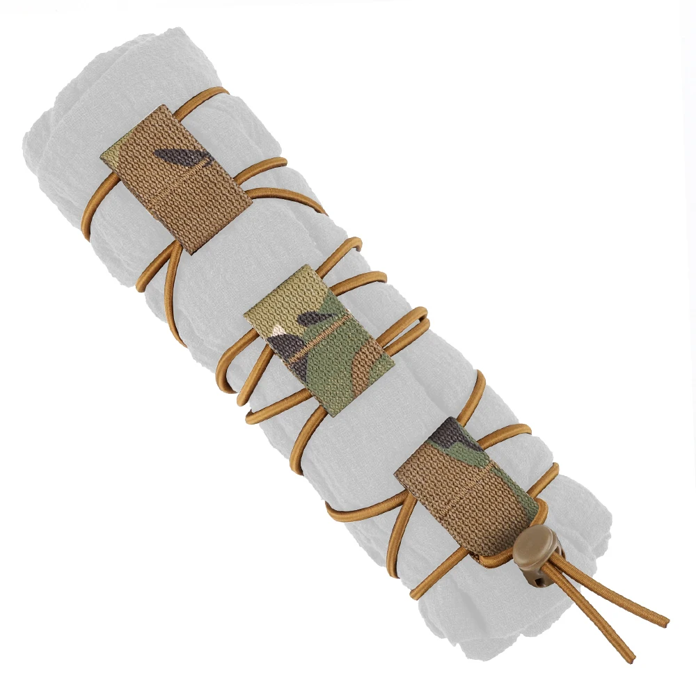 Sangle de fixation élastique pour drapeau tactique, sangle de retenue de cordon de choc, sangle Molle, verrouillage du cordon, fixation sécurisée, équipement de chasse