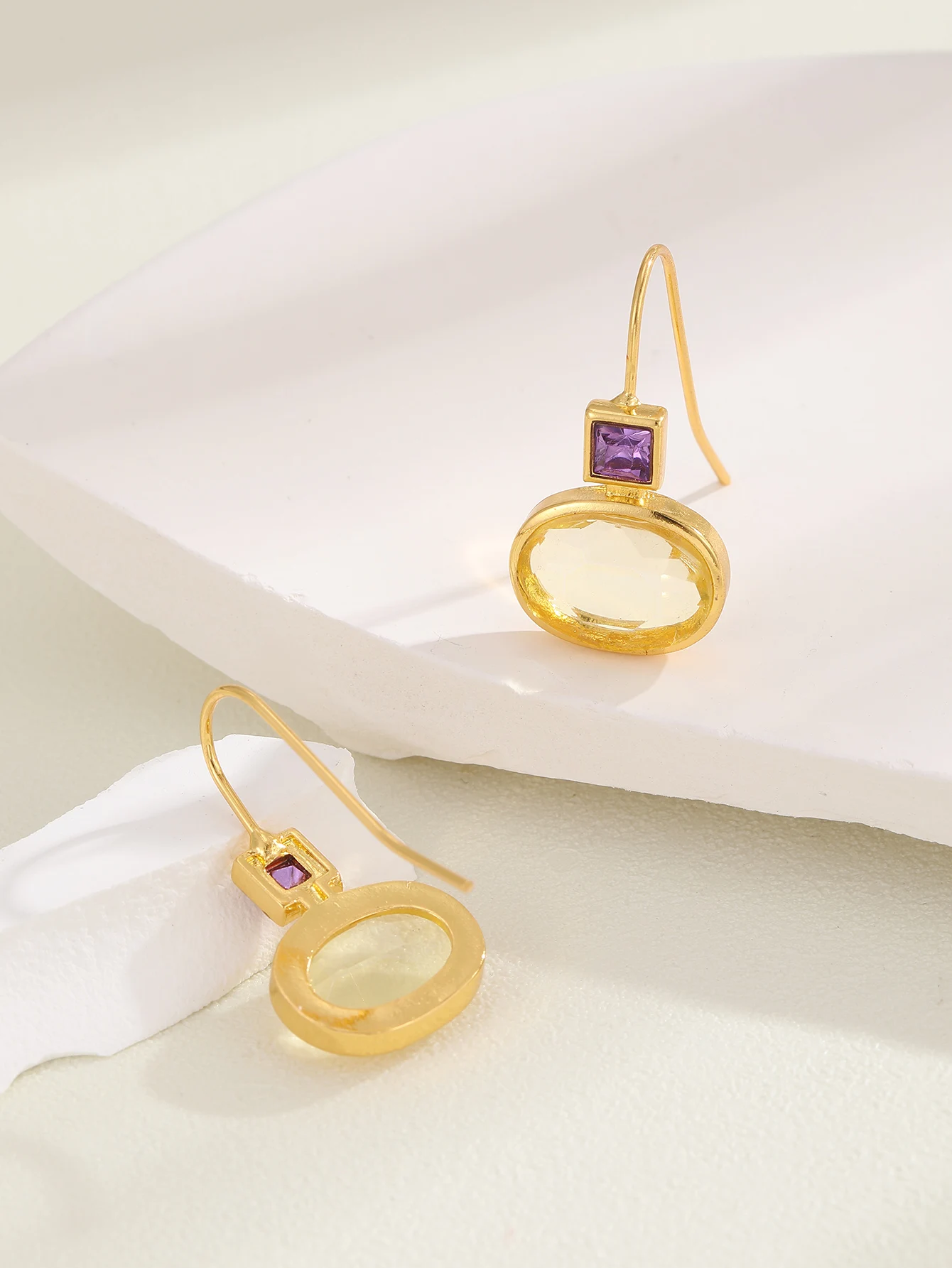 Vintage Gold Color Round Crystal Drop Earrings For Women Jewelry New image 5