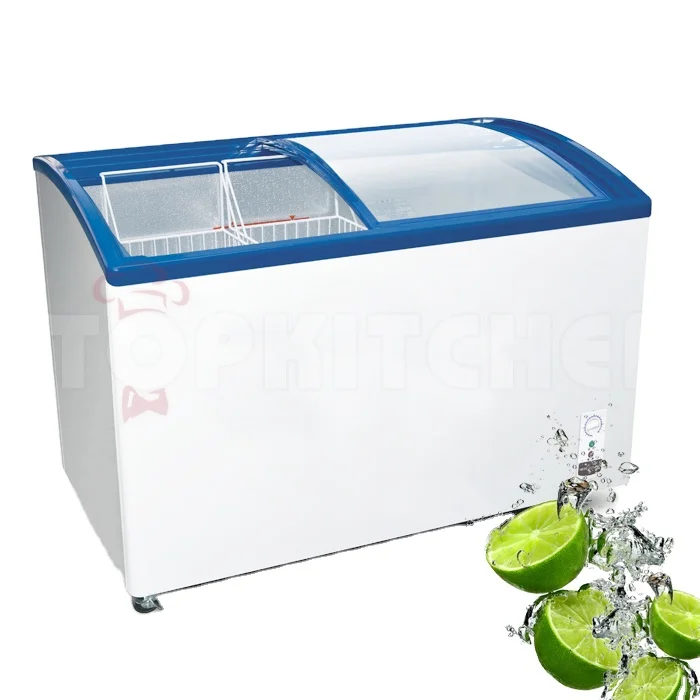 Folding Solide/Slid Door Chest Freezer For Freezing Food Freezing Sea Fish Commercial Restaurant Hotel