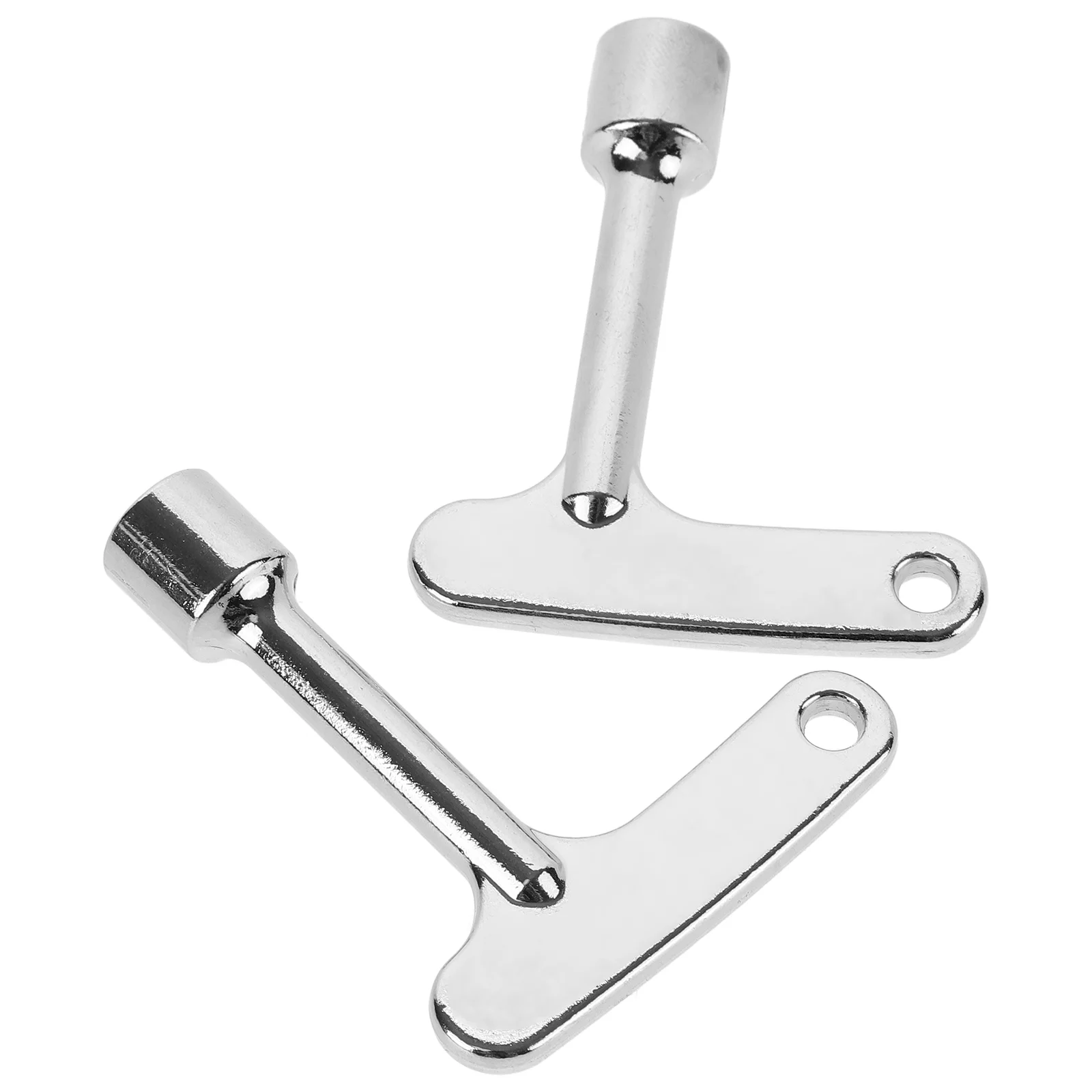 

2 Pcs Dustbin Trash Can Key Garbage Lock Utility Keys for Socket Silver Universal Alloy