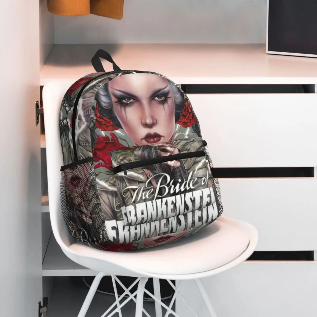 The Bride Of Frankenstein Poster Horror Movie 6 Backpack Daypack Large Capacity BookBag School Bag Shoulder Bags for Men Women