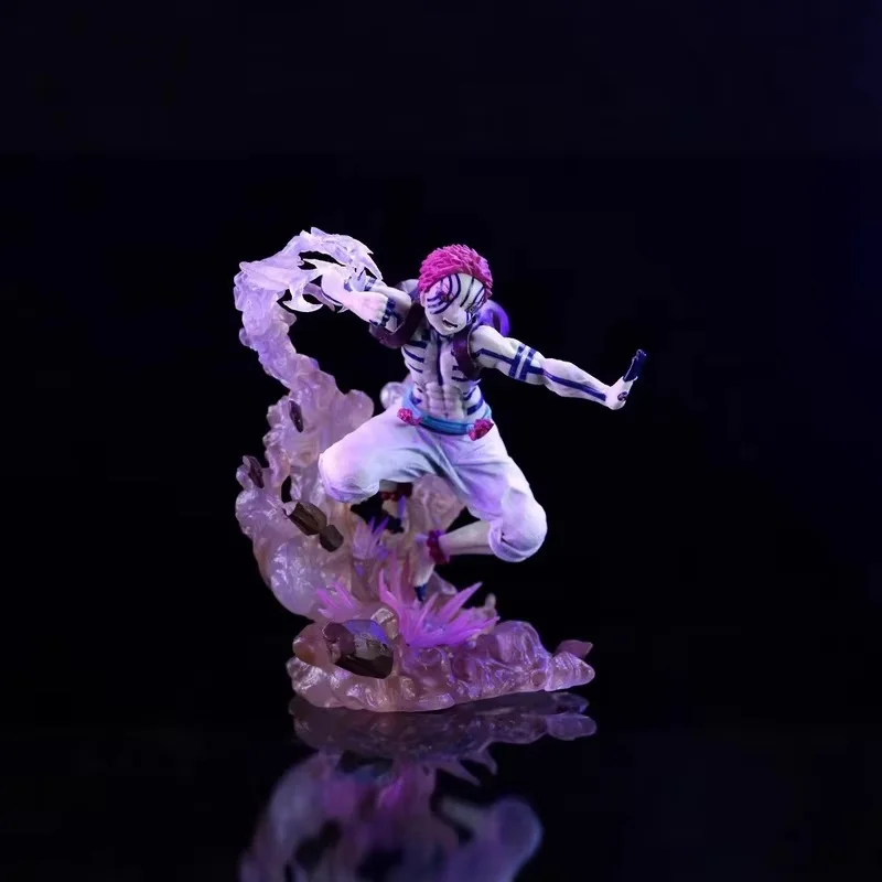 Nowość w magazynie 18cm Figurka Anime Demon Slayer Battle Akaza Model Akcji Figurka Zabawka PVC dla Dzieci Prezent Kolekcjonerski Model Ozdoby