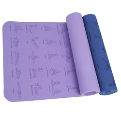 183*60cm TPE Comfort Yoga Mat 6mm Anti-skid Sports Fitness Mat Exercise Yoga and Pilates Gymnastics Mat for Beginners Supplies