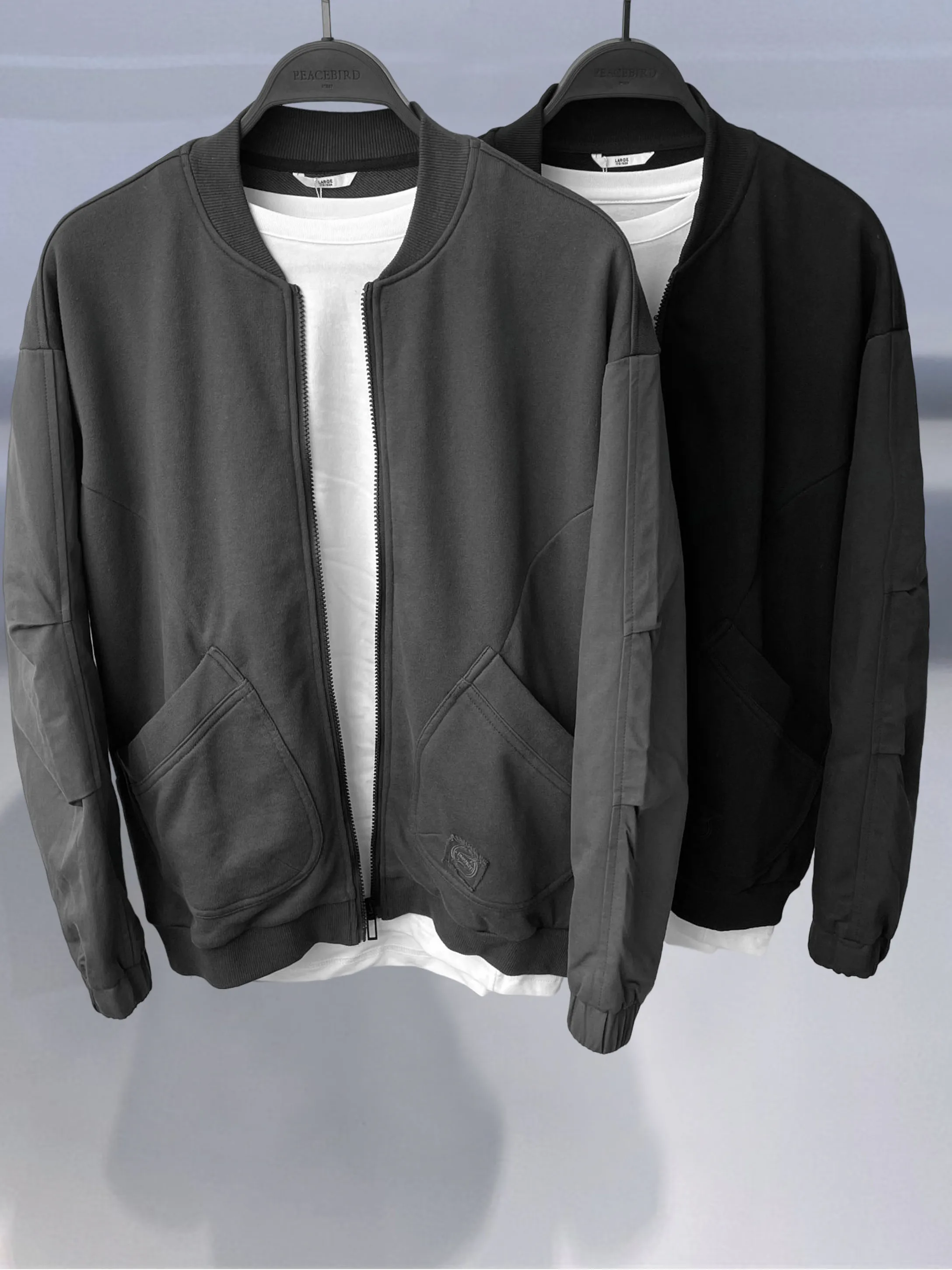 

Мужской вязаный кардиган из чистого хлопка с воротником-стойкой, осенний повседневный свитер-жакет в стиле Bird Home