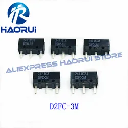 10Pcs New original mouse micro switch D2FC-3M for Logitech G102 G302 G403 G500 microswitche D2FC 3M Computer Mouse Repair Button