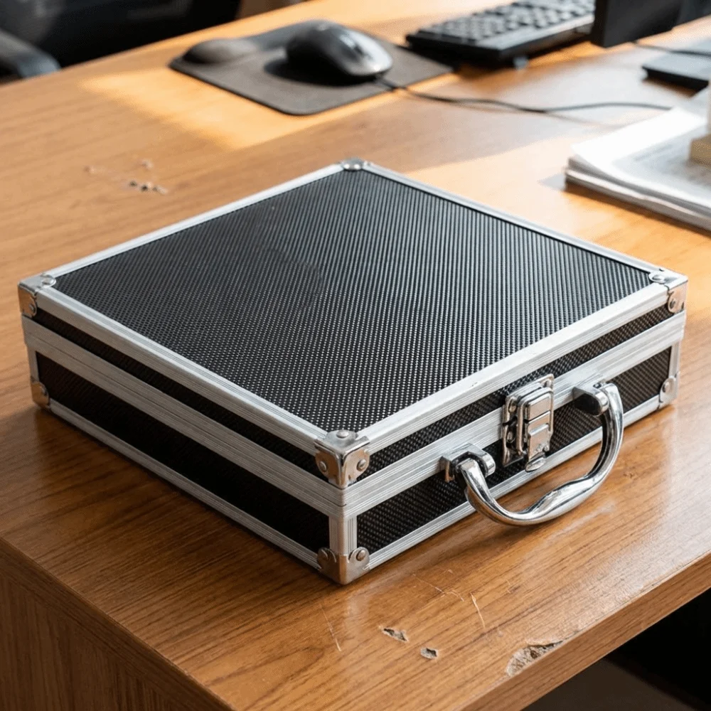 Shockproof Aluminum Alloy Tool Box Impact Resistant Drop-Resistant Portable Tool Case Large Capacity Handheld Safety Briefcase