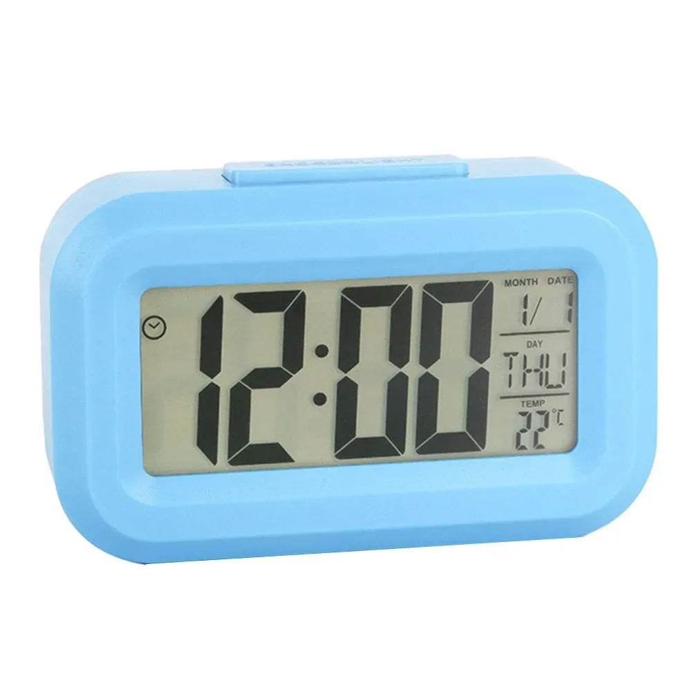 LED Digital Alarm Clock 9*2.5*5.5 Cm Electronic Screen Desktop Home Office Backlight Snooze Multifunctional Alarm Clocks