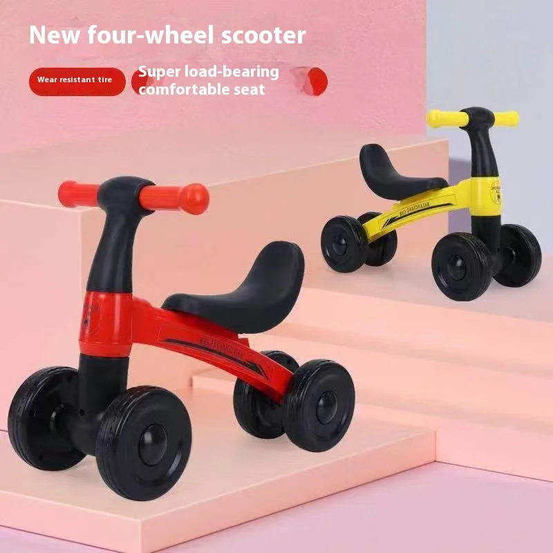 Children's Four-wheel Skating Driving Four-wheel Balance Vehicle Four-wheel Learning Walker Children's Sliding Stroller