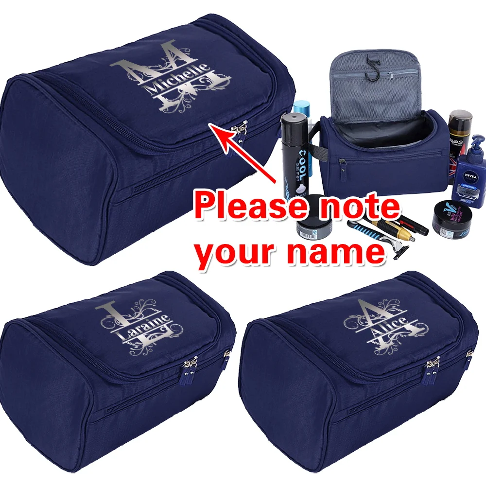 

Персонализированная сумка для туалетных принадлежностей с индивидуальным именем, деловые портативные сумки для хранения, подвесной чехол для мытья, органайзер для зубной щетки, зубной пасты