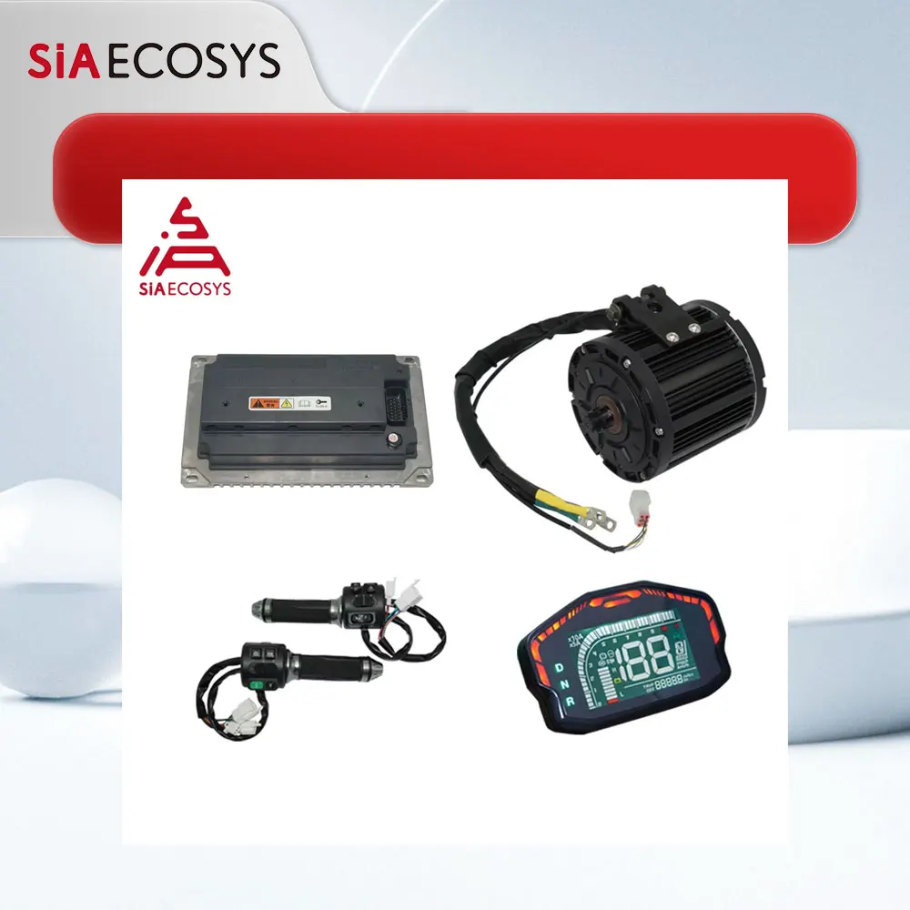 Motor QS QS138 3000W 70H V1 eje estriado del Motor de accionamiento medio con VOTOL EM200-2SP Kit de conversión de controlador CAN