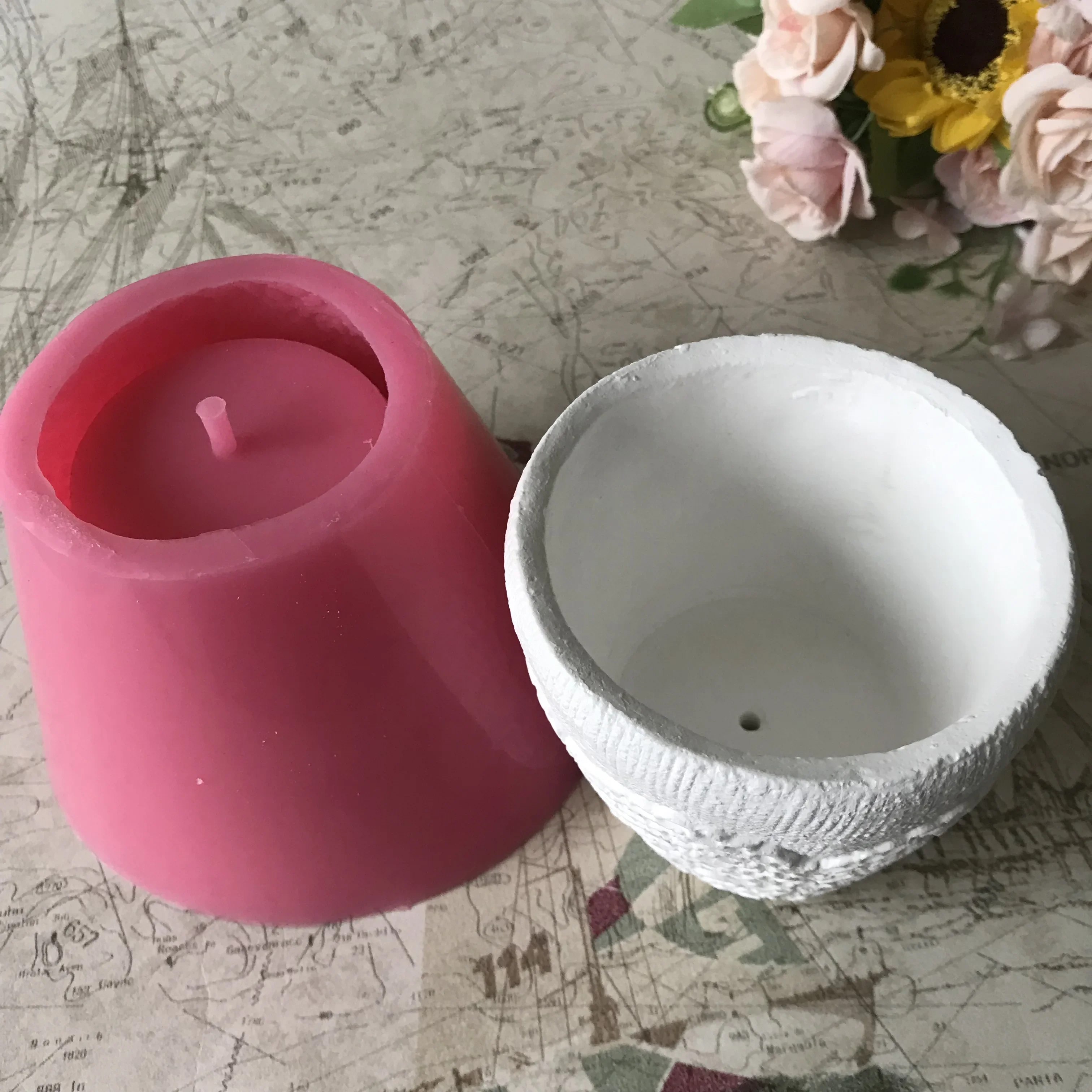 Silicone Plant Vase Molds, Plaster Clay, Cement Flowerpot, Baking Fondant, Cake Cup, Decorating Mould, DIY