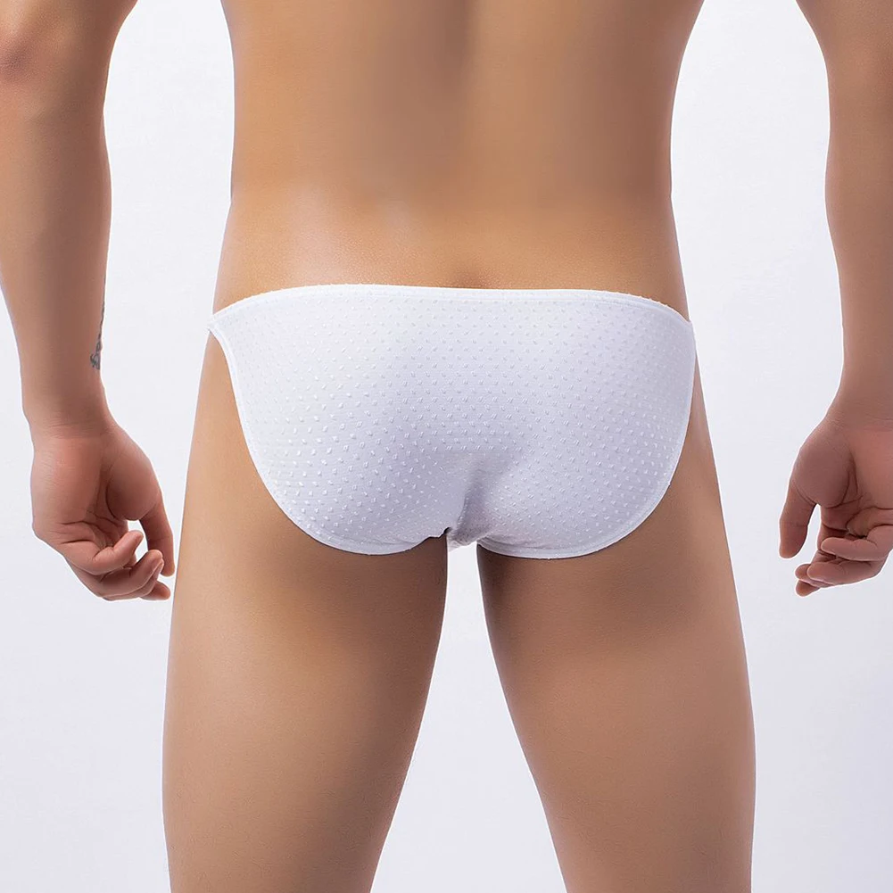 Mens Sexy Briefs Low Rise Bulge Pouch G-strings Low Rise Thongs Slight Stretch Underwear Pouch Panties Lingerie Underpants