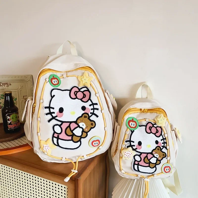 

Kawaii Sanrio Hellokitty Backpack Cartoon Cute Small Backpack Student Commuting Simple Yellow School Bag Large Capacity Portable