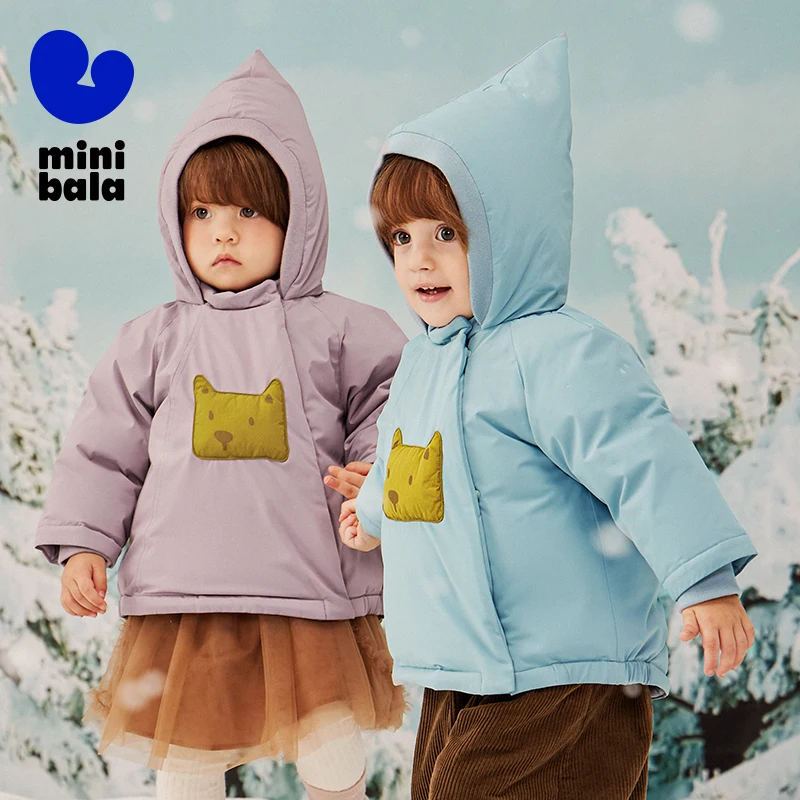 

Детский пуховик Mini Bala, новинка 2025 года, зимняя ветрозащитная водонепроницаемая парка с гусиными перьями