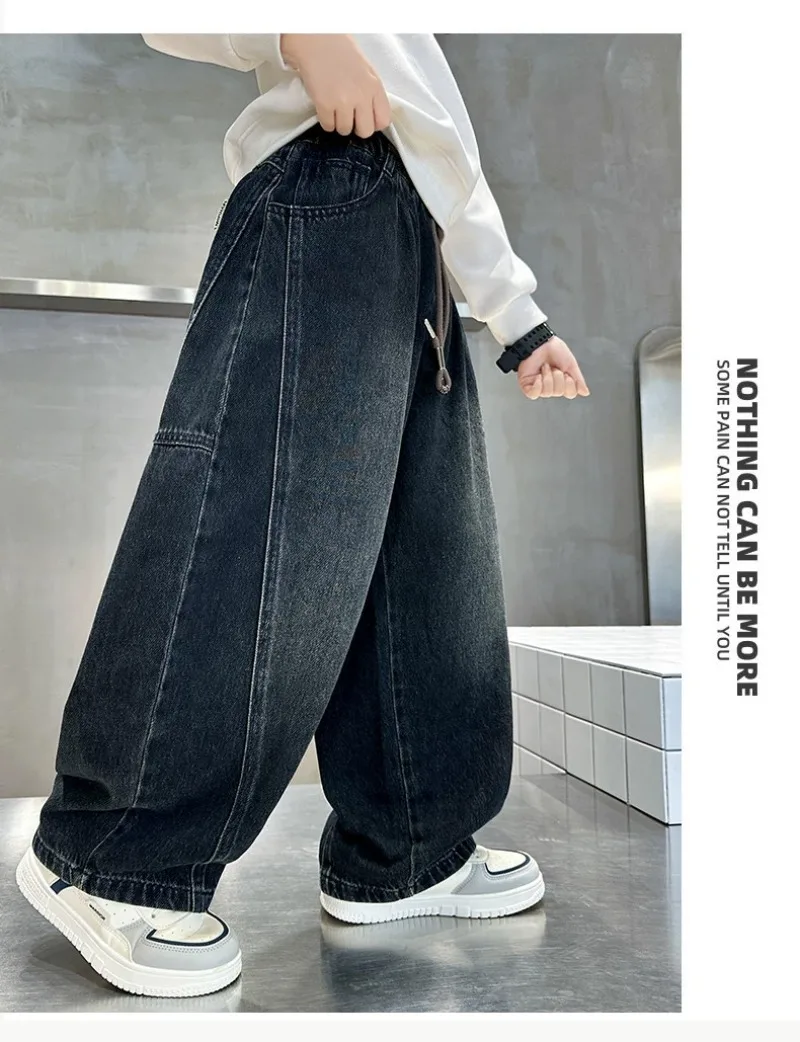 Teenager-Jungen-Jeans UNITIM 2026 Herbst Kinder-Jungen Vielseitige Patchwork-Jeans 4-14 Jahre Junge Jungen Schicke Gerade Hosen – Detail 27