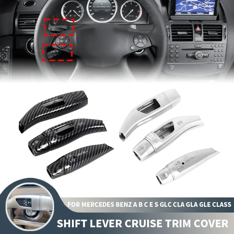 autocollants-interieurs-pour-voiture-garniture-de-levier-d'essuie-glace-de-levier-de-vitesses-et-de-regulateur-de-vitesse-pour-mercedes-benz-classe-a-b-c-e-s-glc-cla-gla-gle-w204-w205-w212