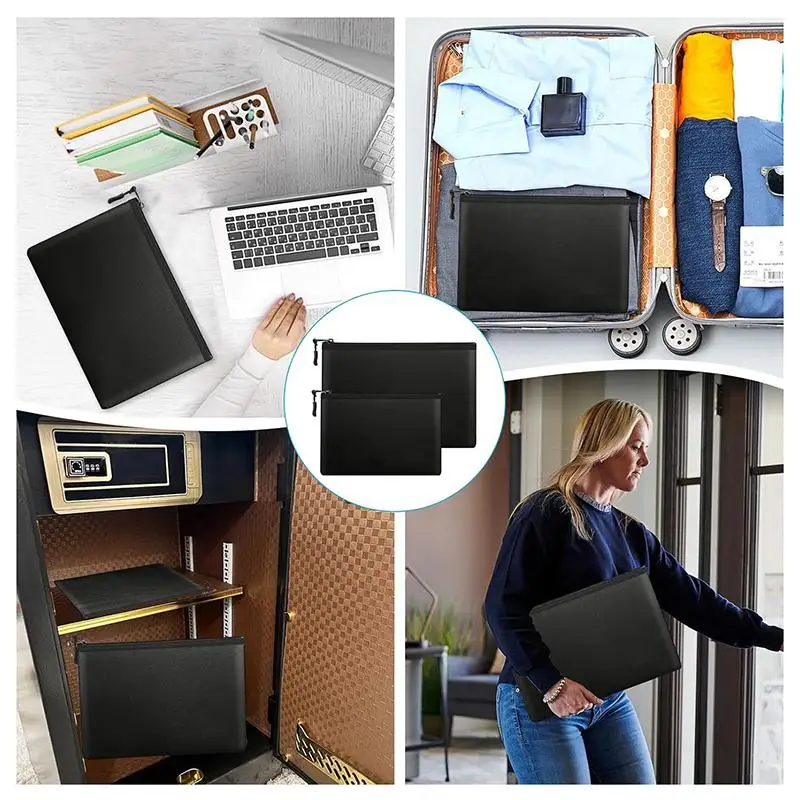 

1 шт. огнестойкая водонепроницаемая сумка для документов, маленький кошелек на молнии для удостоверений личности, сертификатов, наличных, банковских карт, органайзер