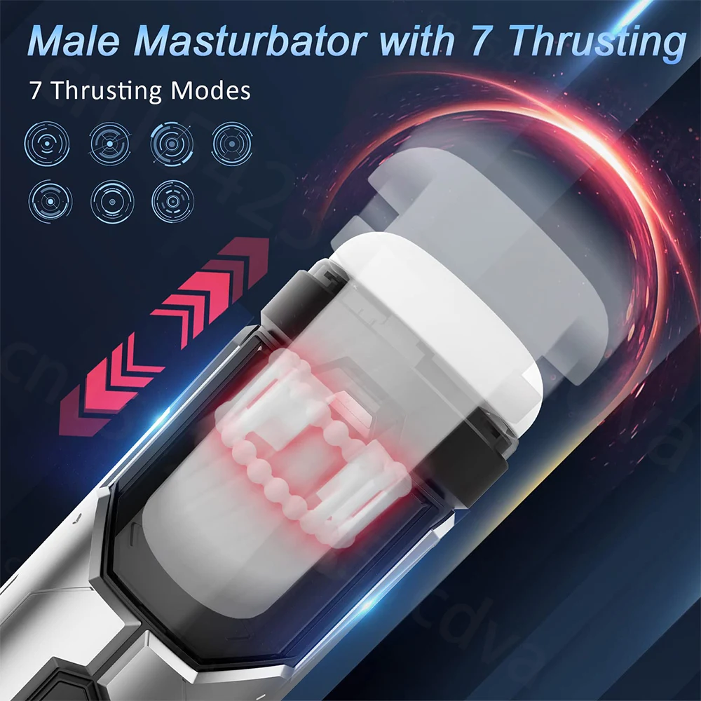 Automatic Male Masturbator Cup 7 Thrusting & Vibration Electric Male Masturbators  Penis Stimulation Adult Male Sex Toys for M