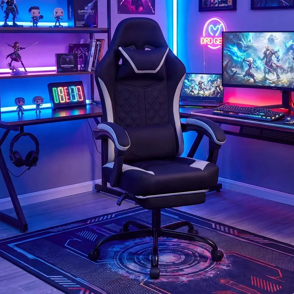 Ergonomic Gaming Chair with Fo - Gaming Chair Lumbar Pillow บทวิจารณ์และราคา