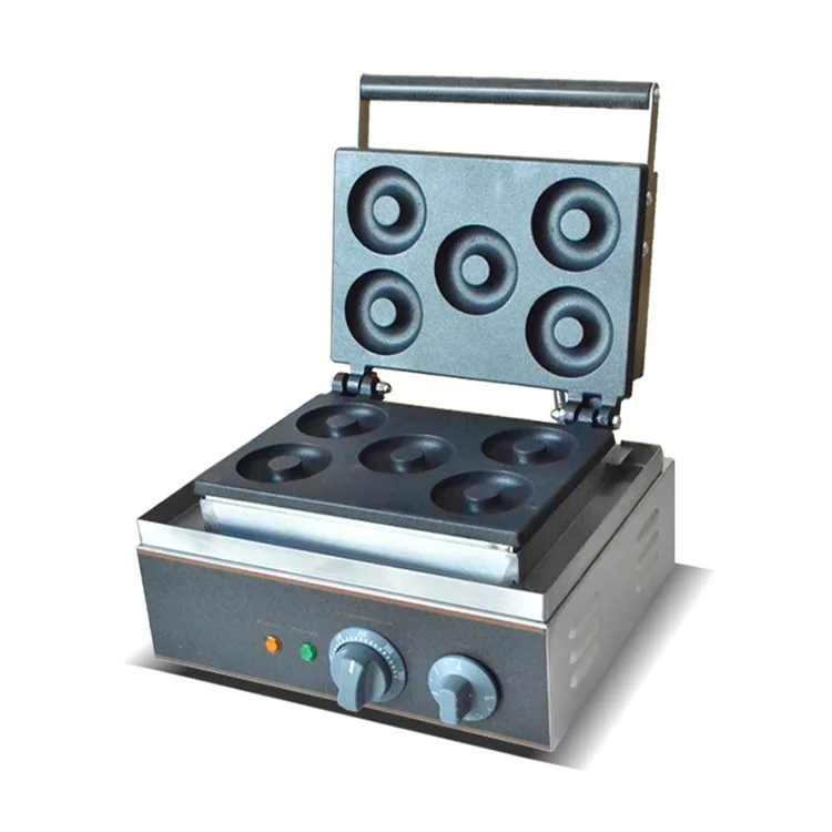 

Non-stick Donut Macne Commercial 5-grid Electric Cake Machie Round Cake ine Scones Snack Equipment Donut