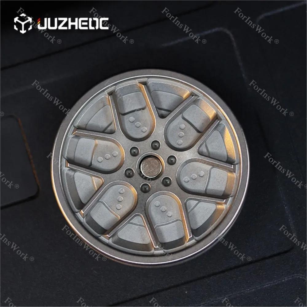 JUZHEDC Hub Haptic เหรียญสแตนเลส Magnetic Decompression ปลายนิ้วของเล่น Fidget ของเล่นออทิสติก Fidget ของเล่นผู้ใหญ่