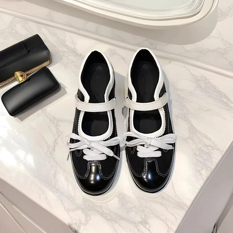 

New Womens Mary Jane Shoes Exquisite French Casual Shoes for Woman Fashion Genuine Leather Sneakers Designer Shoes Zapatos Mujer