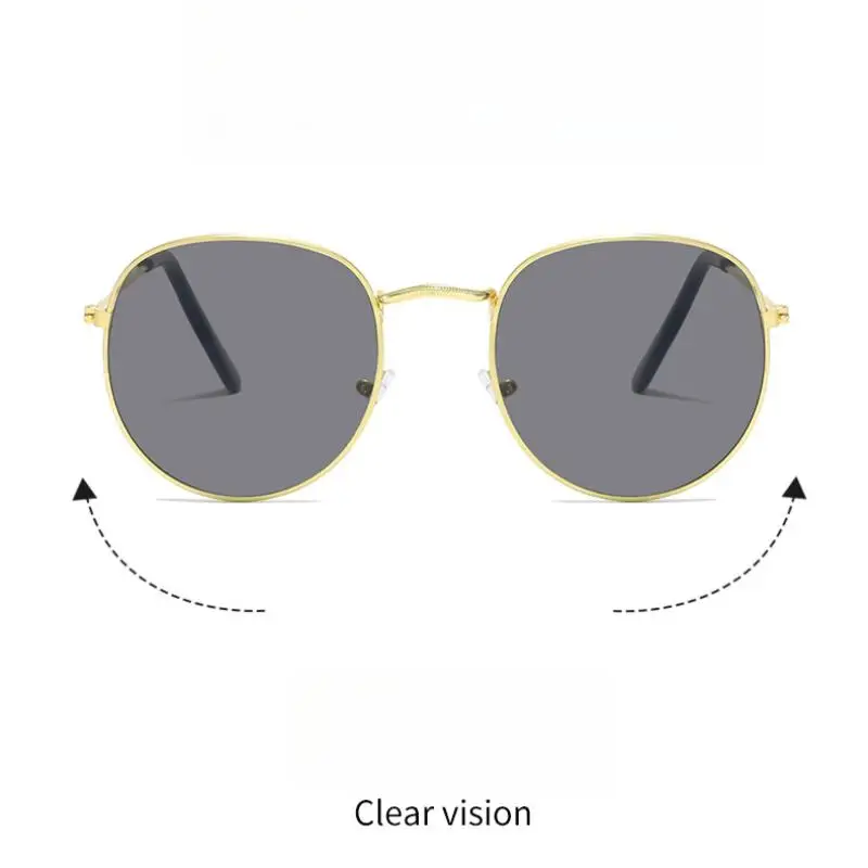 مكافحة الضوء الأزرق موضة البيضاوي الإطار النظارات الشمسية الرجعية التعميم العصرية الرجال والنساء ظلال معدنية المضادة للأشعة فوق البنفسجية 400 كامل حافة نظارات