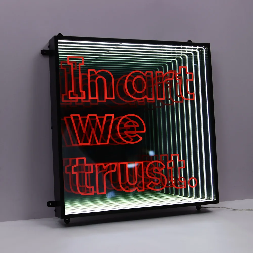 Personalized 3D Abyss Tunnel Mirror Custom LED Infinity Sign Thousand Layer Light Mirror Wall Decor for Shop KTV