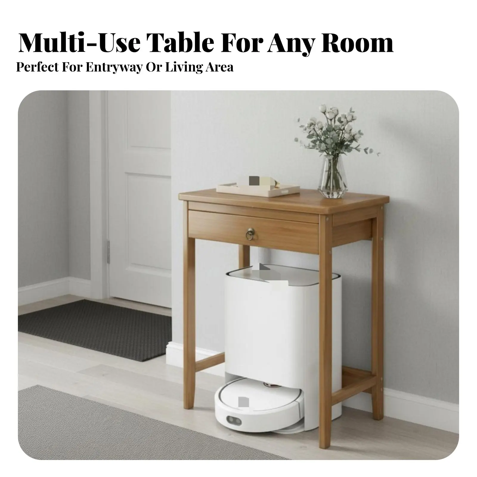 Narrow Console Table Space-Saving Slim Entryway Stand Minimalist Design Multifunctional for Homeowners, Decor lovers, Study