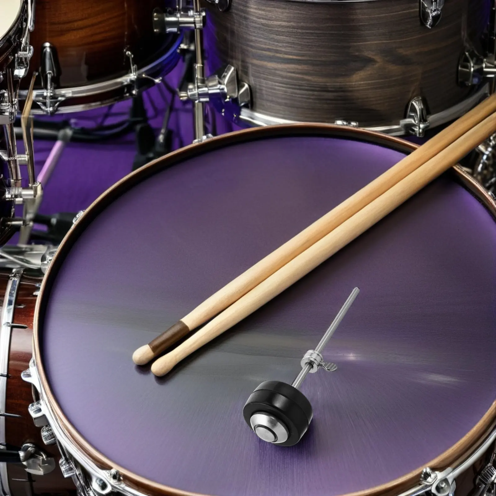 

Сменный бой для бас-барабана 19,5 см, прочный металлический стержень, надежный захват, головка бойка подходит для большинства одинарных педалей, для тихой практики и выступлений