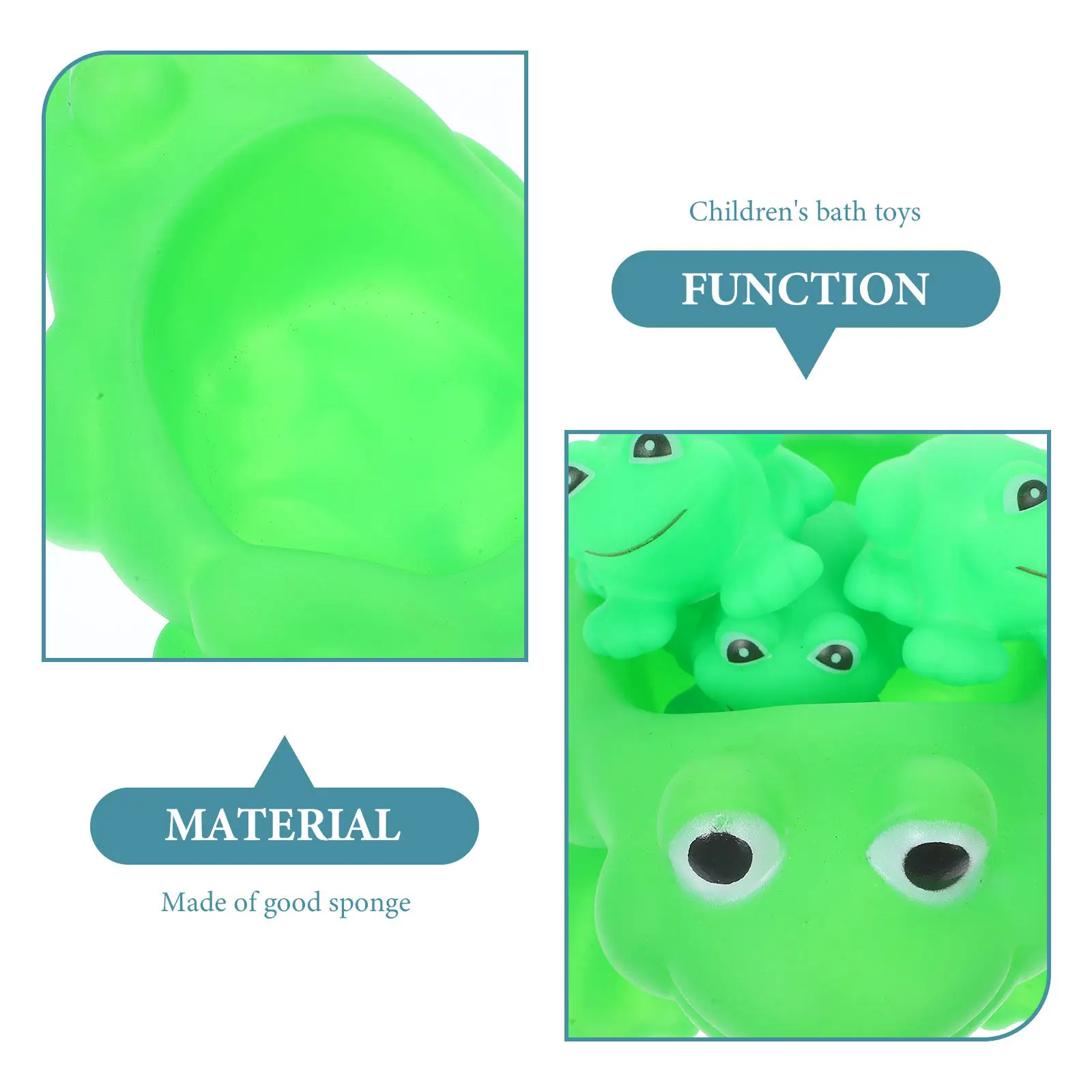 4Pcs Frog Bath Set Safe Flexible Shower Water Educational Kids Frog Toy Baby Bath Toys Shower Toys