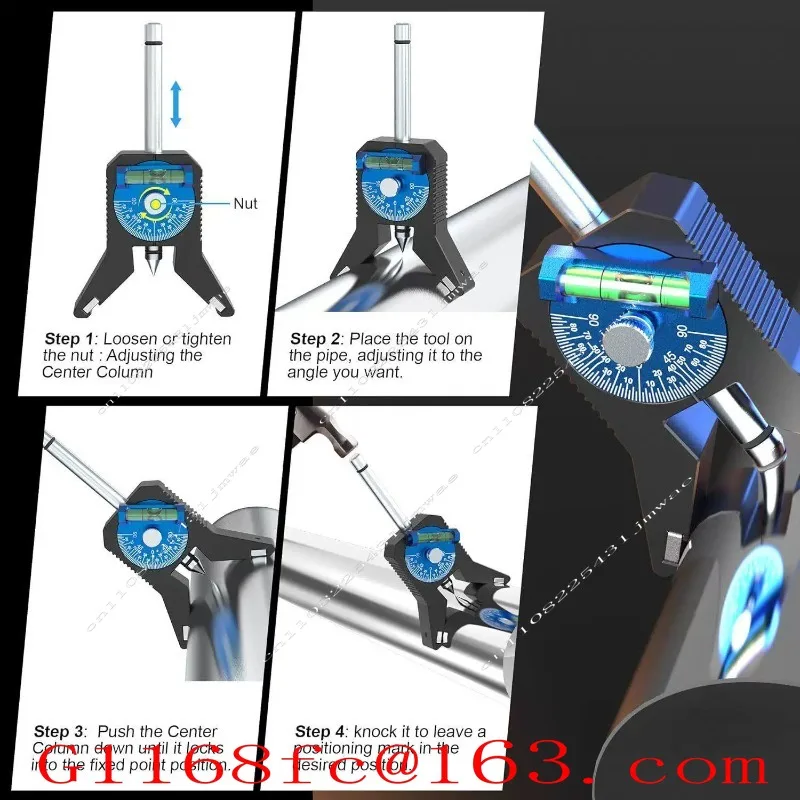 Pipeline Center Locator with Magnetic Center Positioning Head