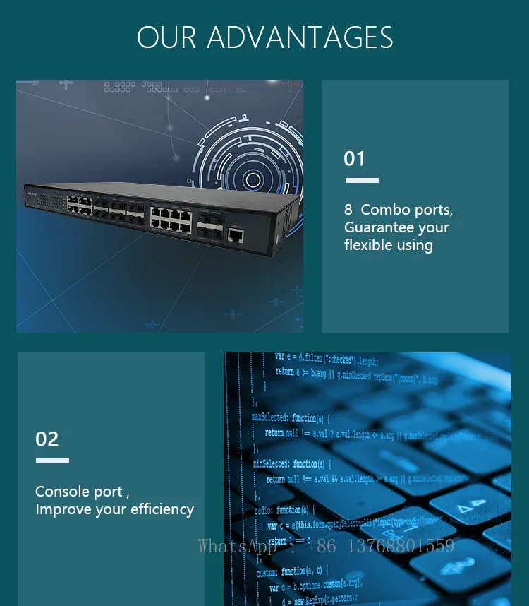 Ethernet Switch Gigabit 16 Port With 2SFP Brand Network Switches