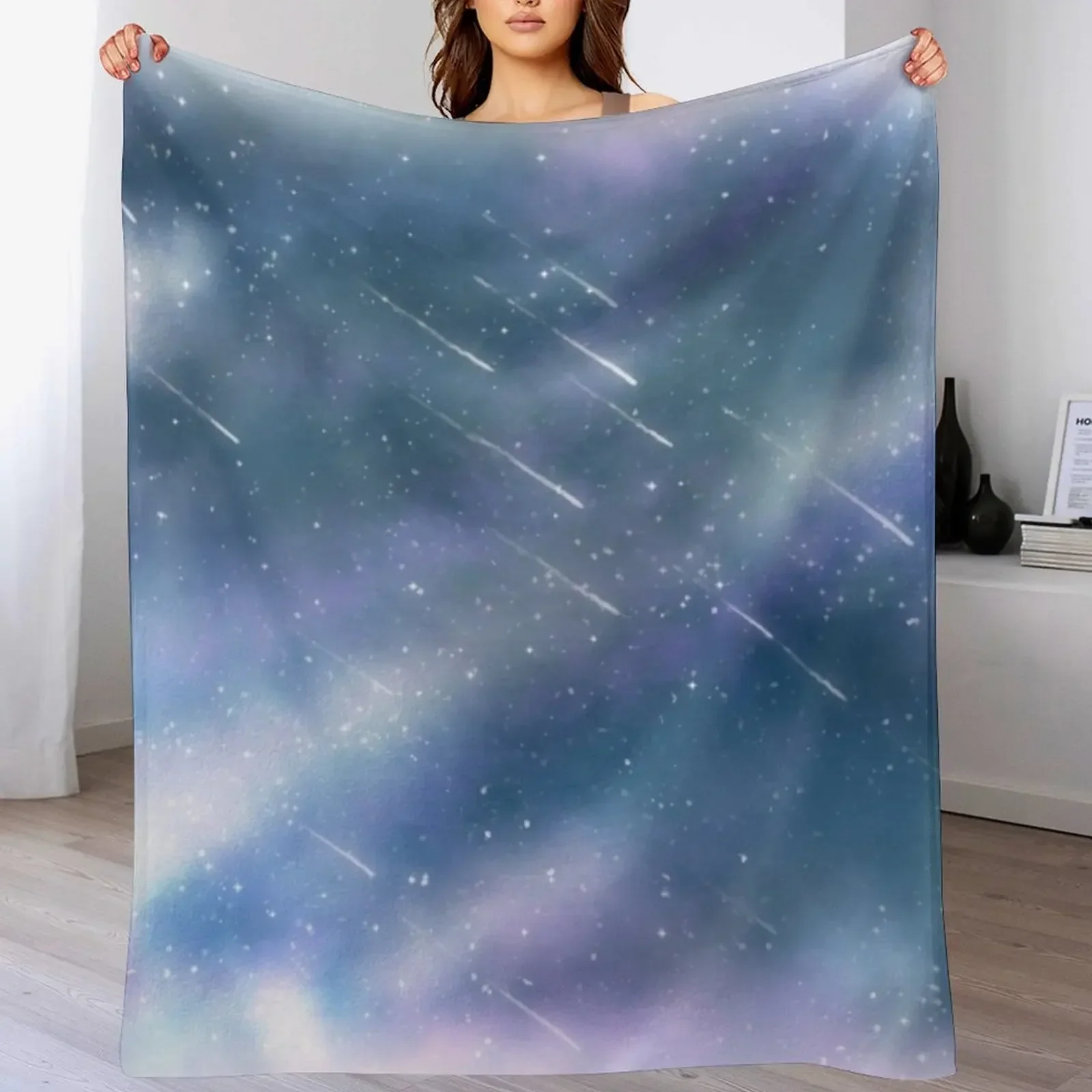 

Wishes in the Galaxy Throw Blanket Flannel Fabric sofa bed Blankets