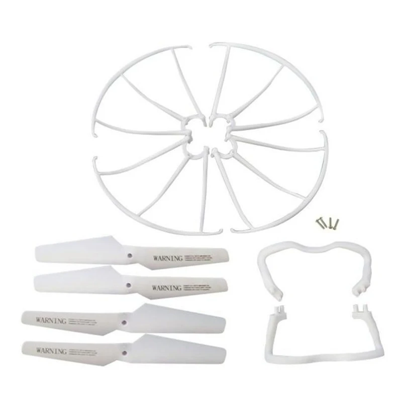 

Landing Skid+Blade Propeller+Propeller Protectors Spare Set For Syma X5 X5C X5C1 Colour:White