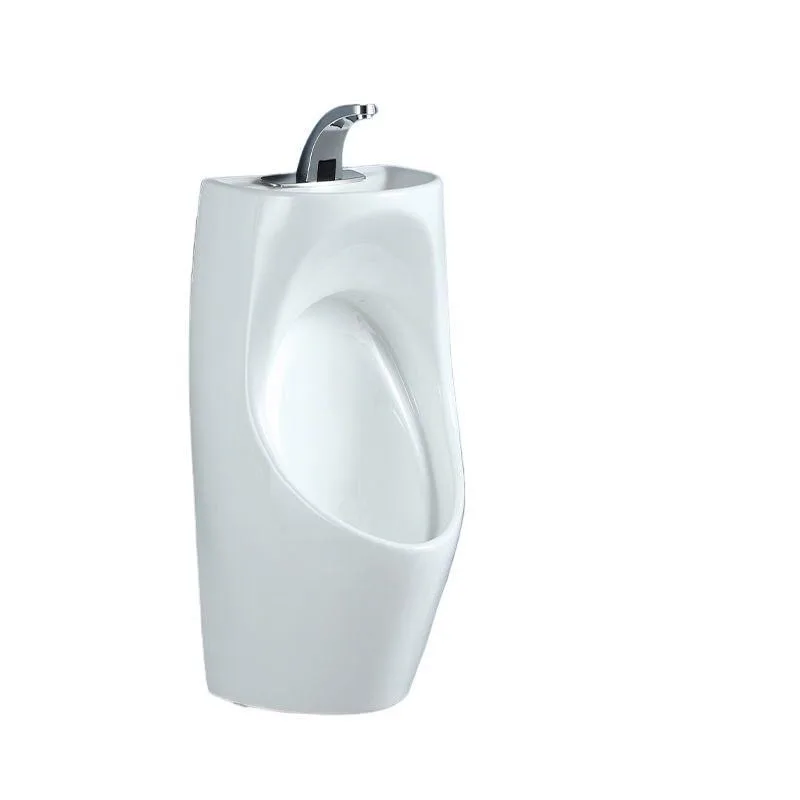 Urinal integrated ceramic intelligent sensor wall-mounted water-saving urinal with wash basin