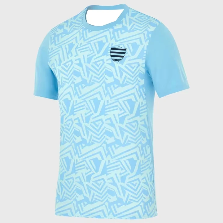 2026 Royal Navy Rugby Geometric Print Training Jersey Men Y2K T-shirt Oversize Suitable for Daily Wear and Training Wear Fashion