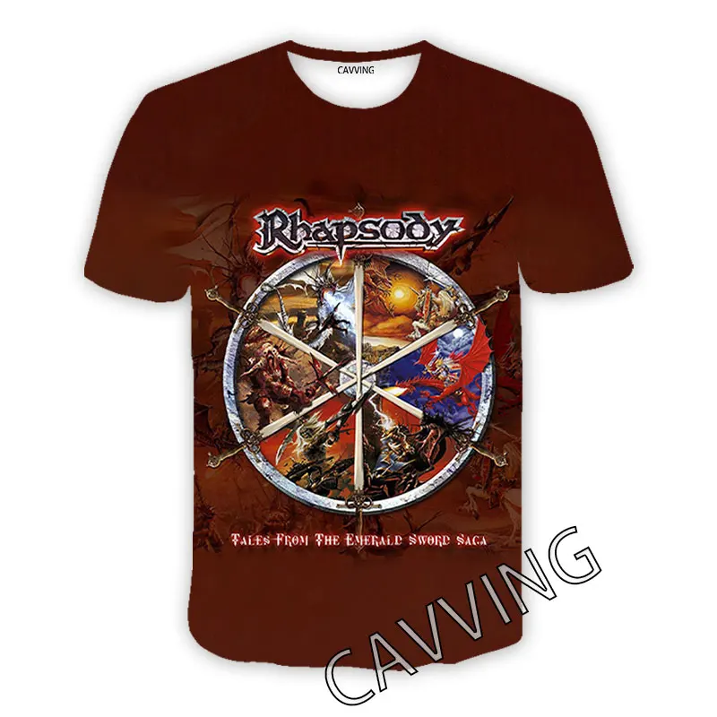 New Fashion Women/Men's 3D Print Rhapsody Rock Casual T-shirts Hip