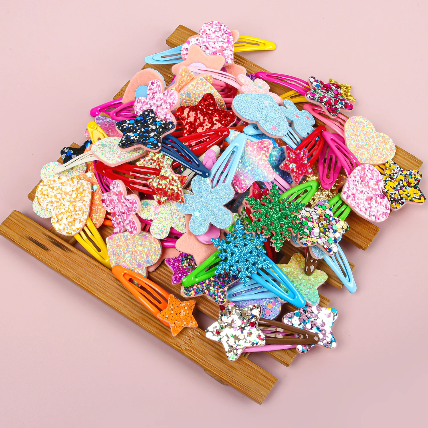 10/20/30pcs Colorful Baby Girls Hair Clips Grils Cute Star Hairpin Heart Barrettes Flower Hair Clip Mix Styles Hair Accessories