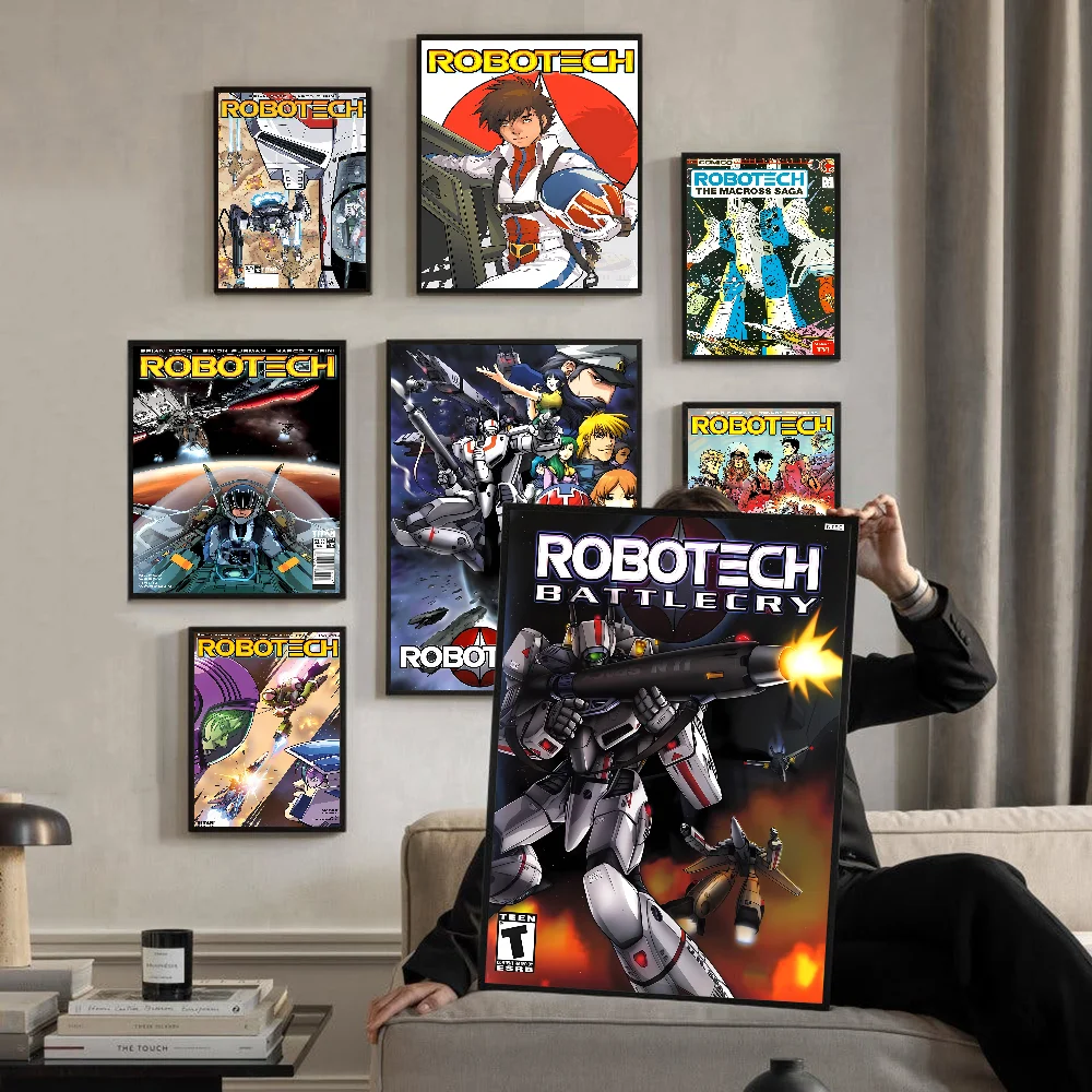 Anime R-Robotech Classic Movie Posters Vintage Room Bar Cafe Decor Nordic Home Decor