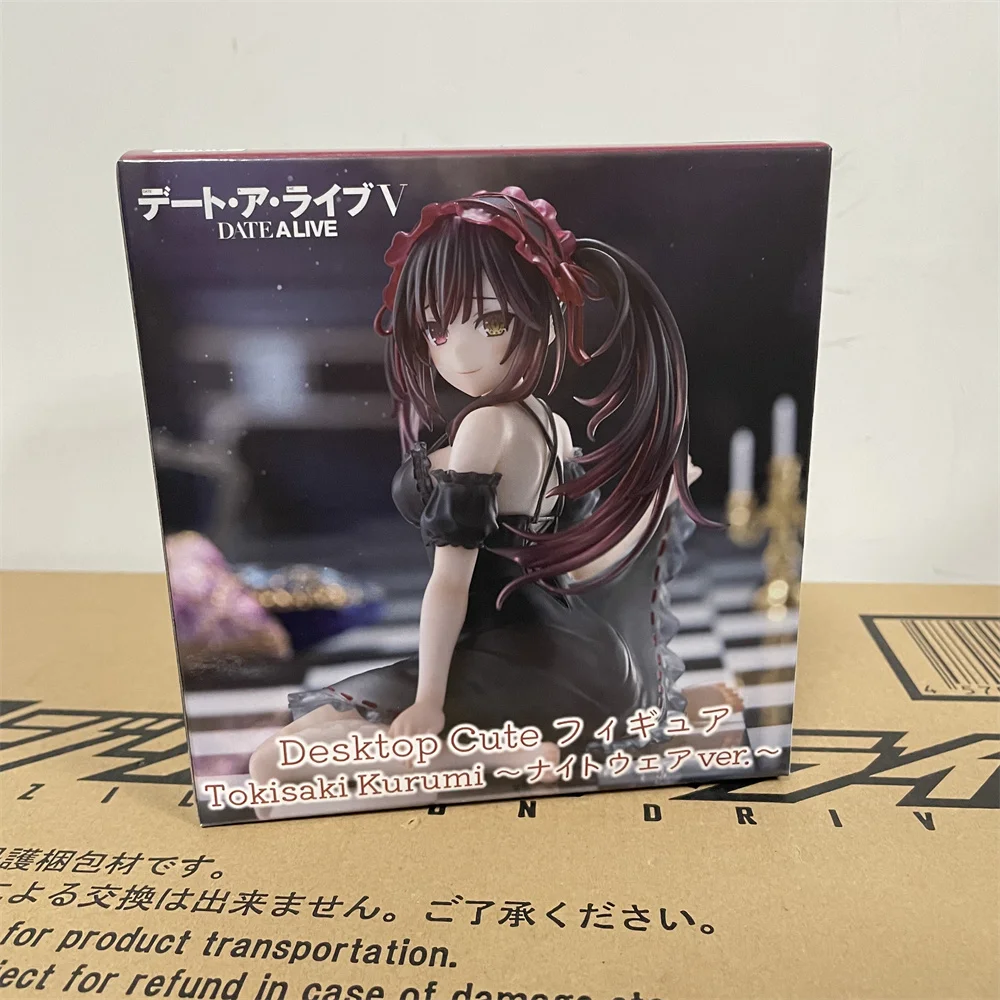 Original Bandai Anime Figure Taito DATE A LIVE Tokisaki Kurumi Desktop Cute Action PVC Model Collector Toys Figurine 13CM Doll