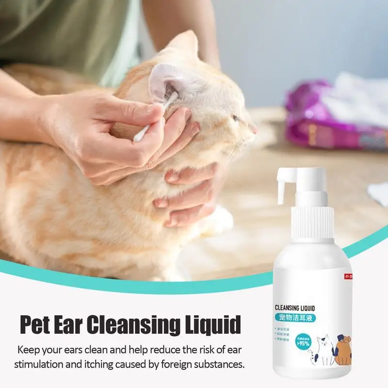 Dog Ear Cleaning Solution Cleaning Solution Cat Ear Cleaner Ear Flush Safe & Gentle Ear Cleaner Solution Dog Ear Wax Remover