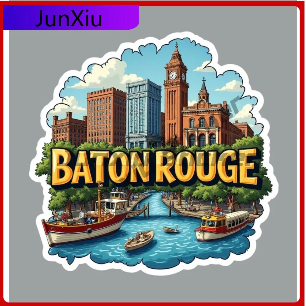 

Baton Rouge Louisiana Travel Sticker Custom Decals Personalized Stickers For Car Decoration Fridge Bicycle Skateboard Laptop Suv