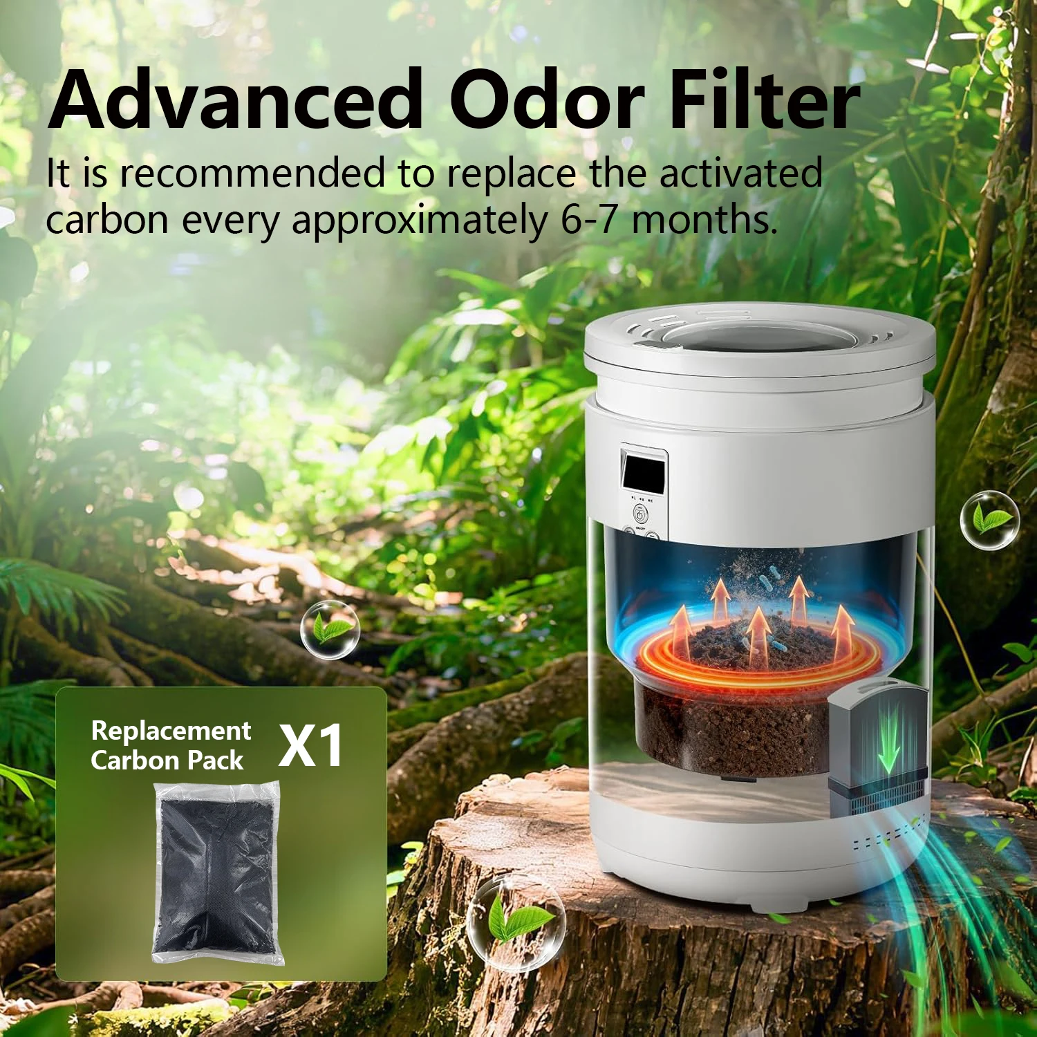 Garden Manufacturer Food Waste Composting Machine Waste Treatment Machinery Food Recycling Machine for Smart Home Kitchen