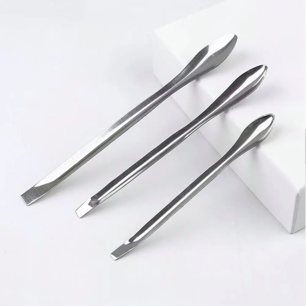 Multipurpose Stainless Steel Mini Scoop Double Sided Spatula Mixing Tool For Lab Makeup Cream Pet Feeding