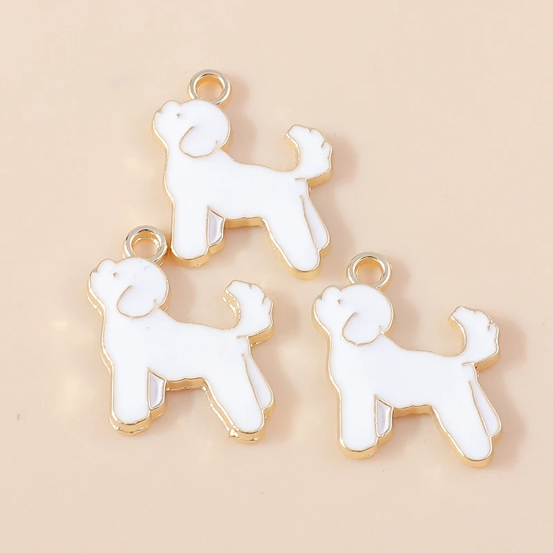 20 Stück Cartoon-Tier-Hunde-Anhänger, Emaille-Pfotenabdruck-Charms für Schmuckherstellung, Ohrringe, Halsketten, Armbänder, DIY-Geschenke – Detail 15