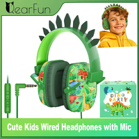 Cute Kids Headpphones Wired with Mic Over-Ear Girls Boys Children's Headphones Online Learn Headset for iPad Computer Kids Gifts