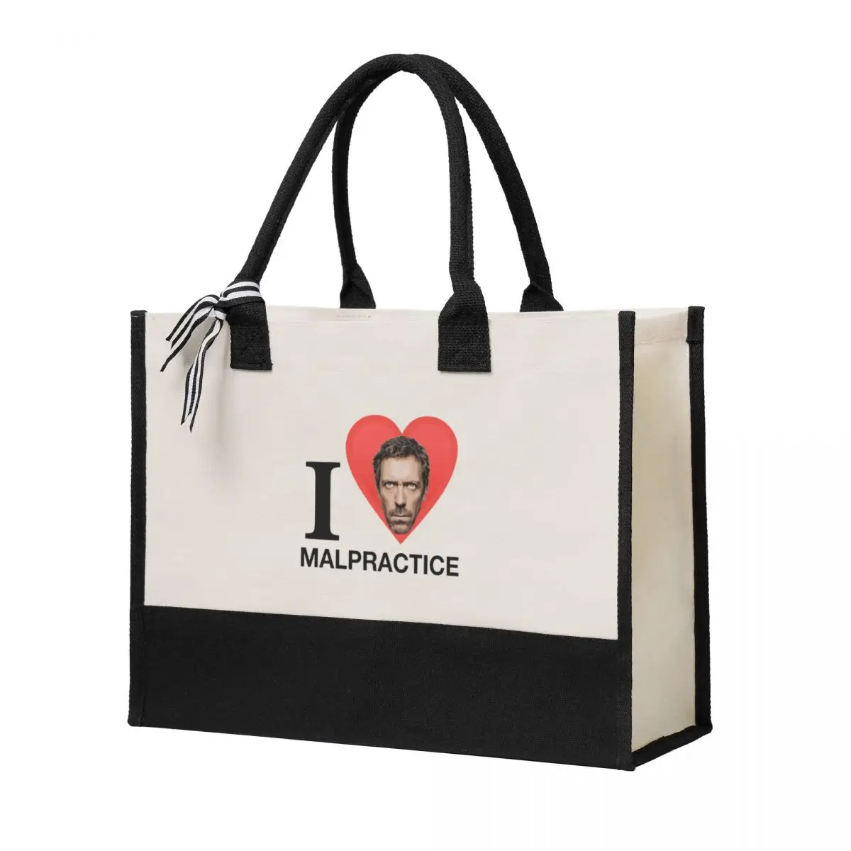 

Canvas Gift Shopping Bag House MD Malpractice Enthusiast Merch Canvas Large Capacity Bag Customizable Quality Gifts