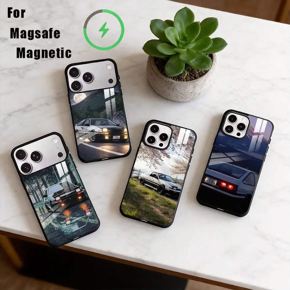 

CAR AE86 Phone Case For iPhone17,16,15,14,13,12,11 Plus,Pro Magnetic For Magsafe Wireless Charging